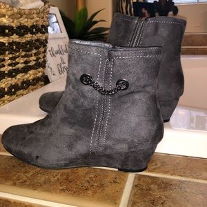 IMPO gray bootie boots.  Like new.  Worn very few times.